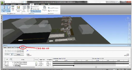 Figure 4-7: Navisworks Application Showing Simulation Mode 