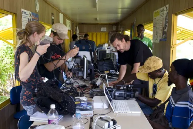 Fig. 4-8. DIY TV studio in Jamaica. Photo by Natascha Sturny. Creative  Commons SA-BY 3.0