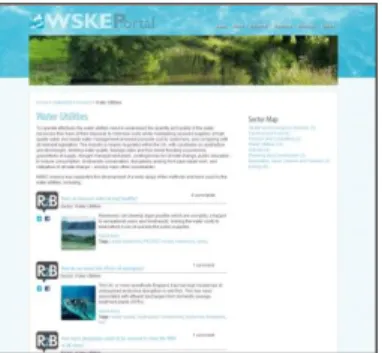 Figure 4 The WaterR2B website 