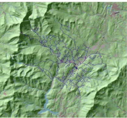 Figure 8: Final output of the advanced model showing the optimal site as light blue. 
