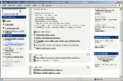 Fig. 5. Numerical Introductory Course in the Moodle system