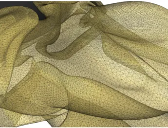 Fig. 4. Time surface mesh in the Ellipsoid dataset. Although the surface has undergone strong deformation, the mesh remains in good condition.