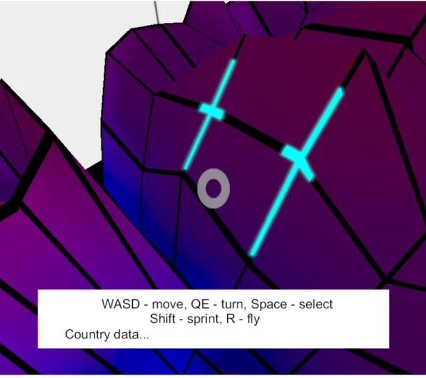 Figure 3.3: Walking around on the data and looking at the animated lights.
