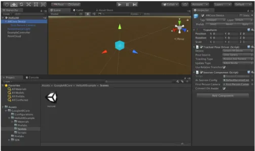 Figure 4.2: Example of Unity development interface