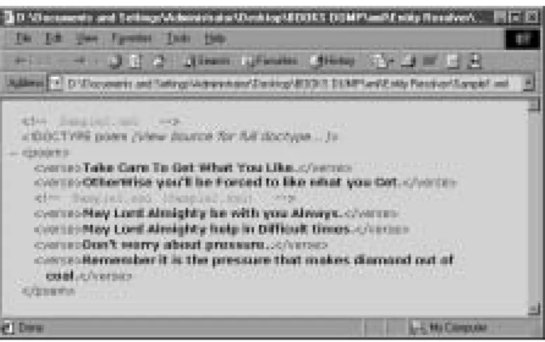 Figure 3.12 The XML Output with a Resolved External Entity
