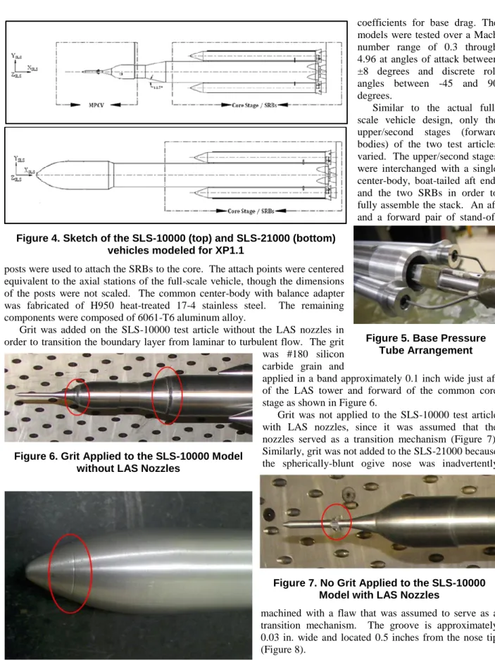 Figure 6. Grit Applied to the SLS-10000 Model  without LAS Nozzles