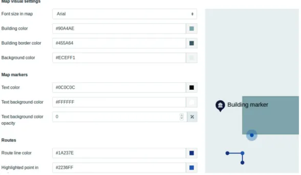 Figure 9. Image showing a preview of some settings