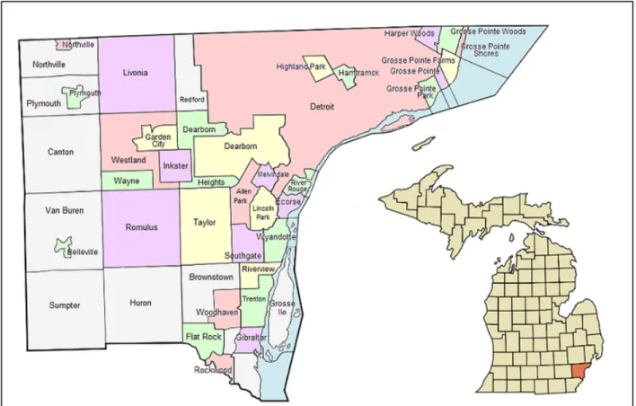 FIGURE	1:	STUDY	REGION:	WAYNE	COUNTY,	MICHIGAN	