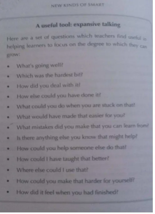 Figure 2: A useful tool: expansive talking (Lucas & Claxton, 2010). 