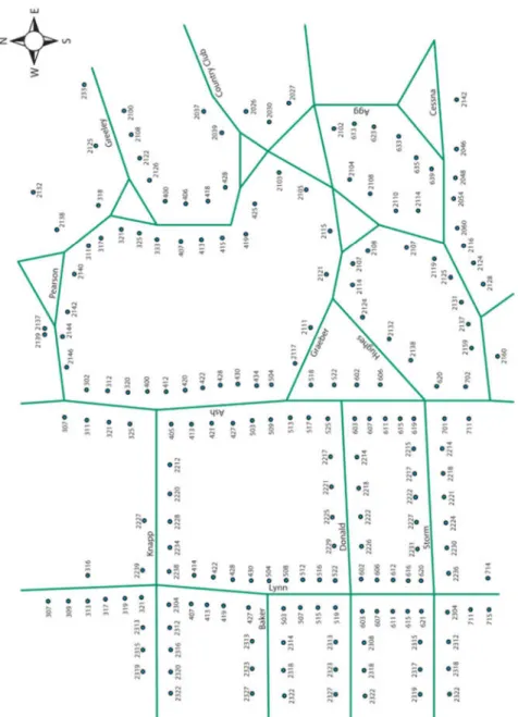 Figure 3.1 Field exercise map given to participants 