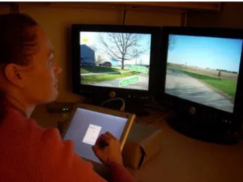 Figure 3.3 Example participant in Stationary Simulation study (photo courtesy of Michelle Rusch)