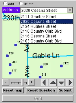 Figure 3.6 Address verification software with address list extended 