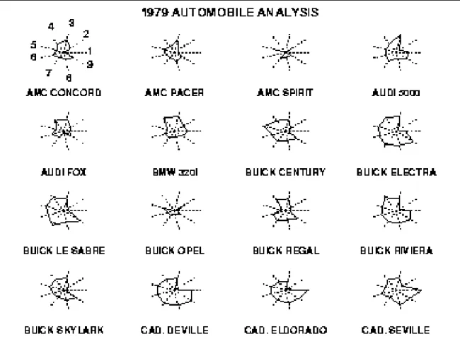 Figure 3.1 Star Plot for car data [10]. 