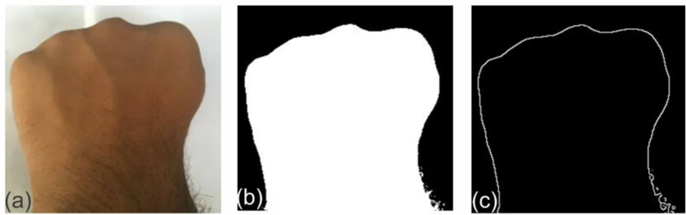 Figure 4 :Thresholded and edge detected output 