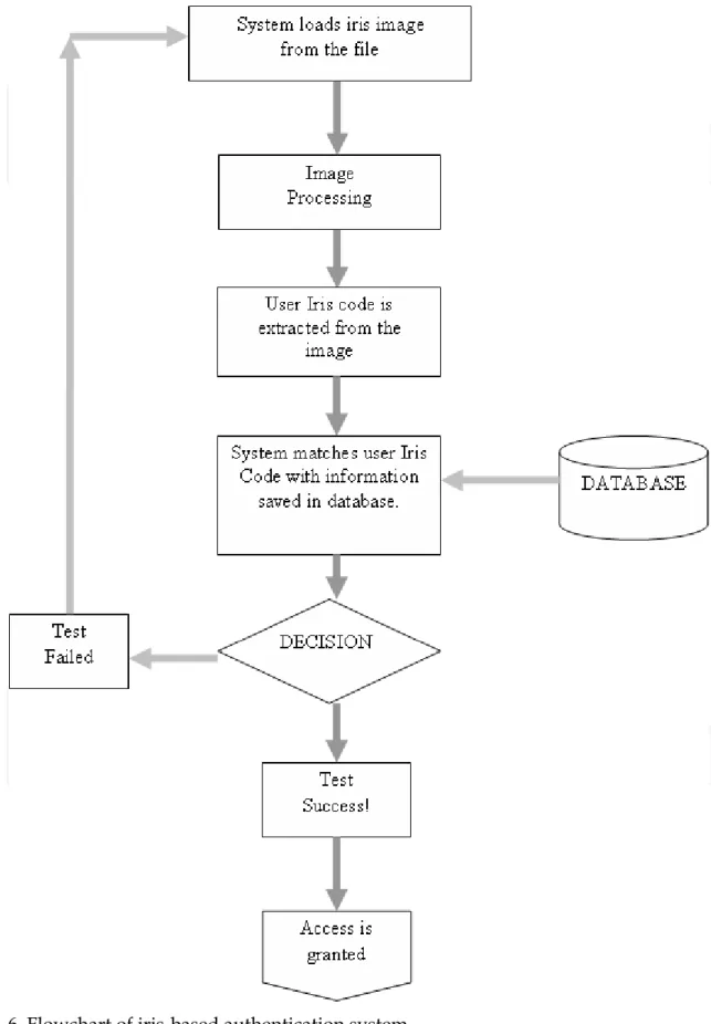 Fig. 6. Flowchart of iris-based authentication system. 