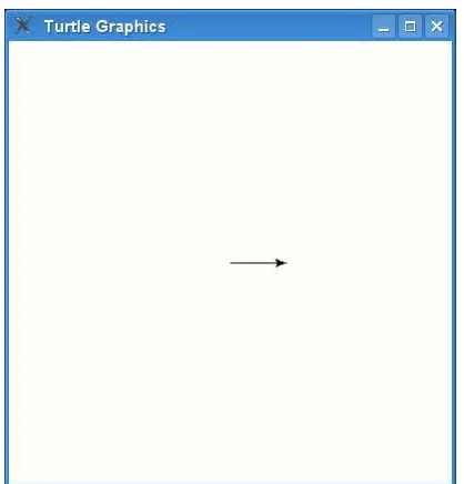 Figure 3.2: The turtle draws a line.