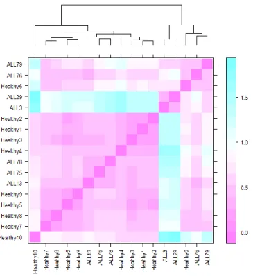 Figure 4.2  Heatmap for between-array distances for raw Affymetrix arrays 