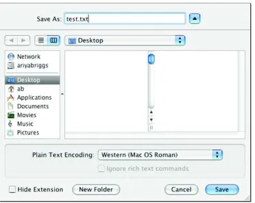 Figure 6.1: The save dialog from Mac OS X Text Editor.