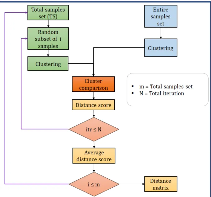Figure 3.1: Workflow diagram of the clustering comparison technique.