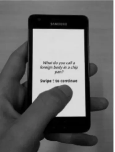 Fig. 1. Software for swipe gesture data acquisition. 