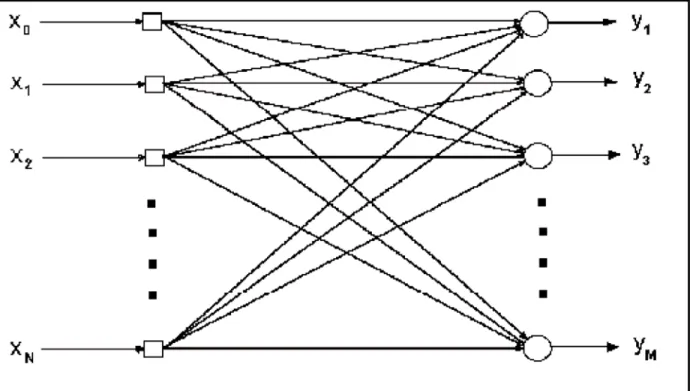 Figura 3.6 Perceptron de Camada simples. 