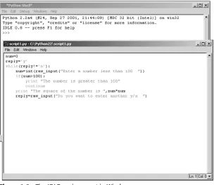 Figure 1.7The IDLE environment in Macintosh.