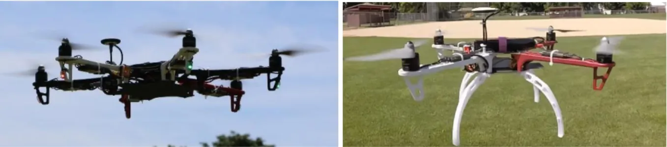 Figure 1. Hexacopter and Quadcopter UAS in flight 
