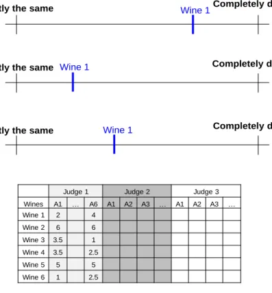 Fig. 5. Schematic presentation of the line scale used during polarised sensory positioning (PSP)