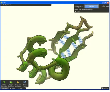 Figure 2.8: A game of Foldit being played.