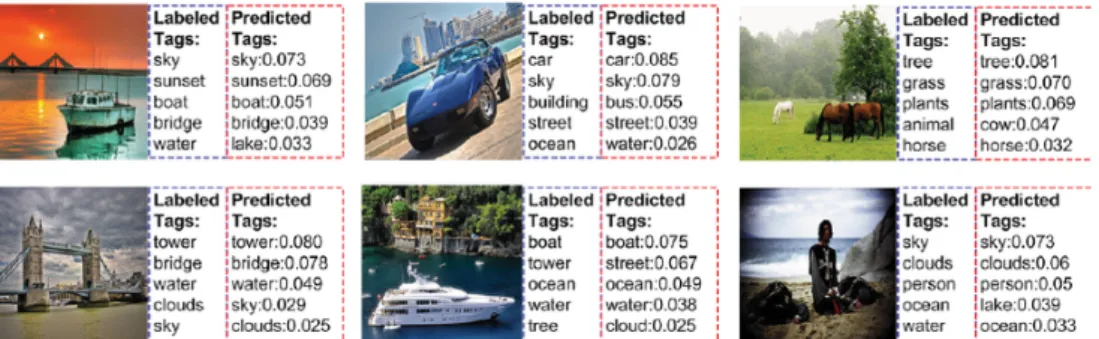 Figure 1.10: Example figures and tags from NUS-WIDE dataset. Taken from [17].