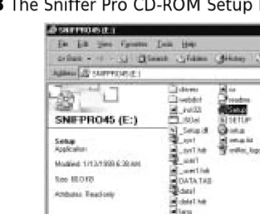 Figure 2.3 The Sniffer Pro CD-ROM Setup File