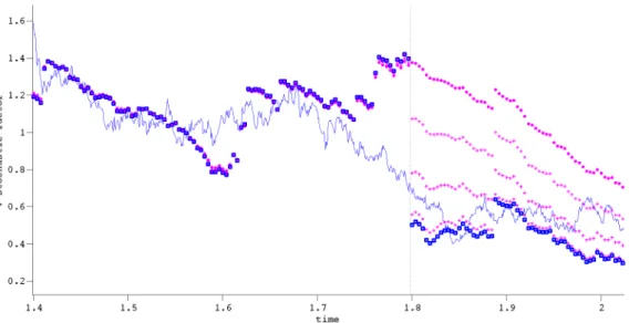 Figure 3: The gure shows the typical pattern of a shock in the ltered path of the volatility factor