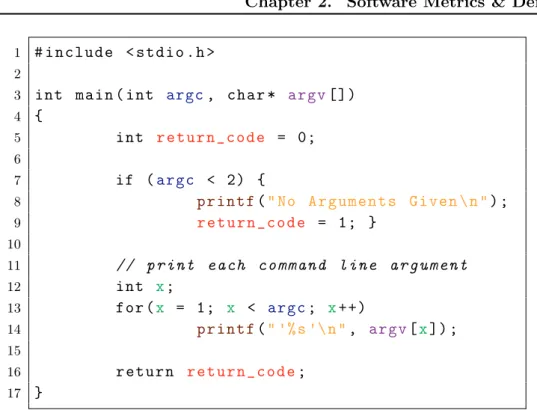 Figure 2.1: An example C program.