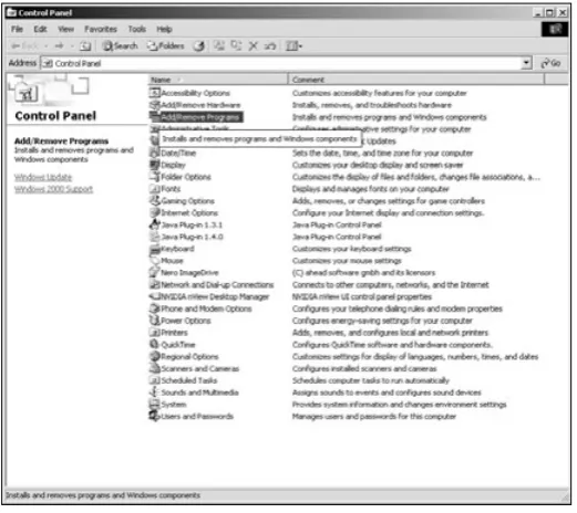Figure 1.3  The Windows Control Panel.