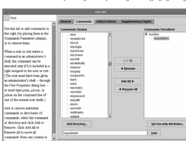 FIGURE 3-9 The Add Right dialog box used for adding and modifying rights assigned to users