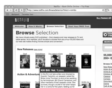 Figure 1-2. The Netflix browse feature