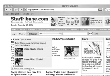 Figure 1-3. StarTribune’s related items