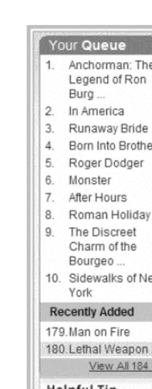Figure 1-8. The Netflix queue9