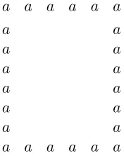 Figure 3: A hollow rectangle of a′s