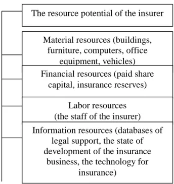 Figure 2.1 — Components of the resource potential of the insurer 