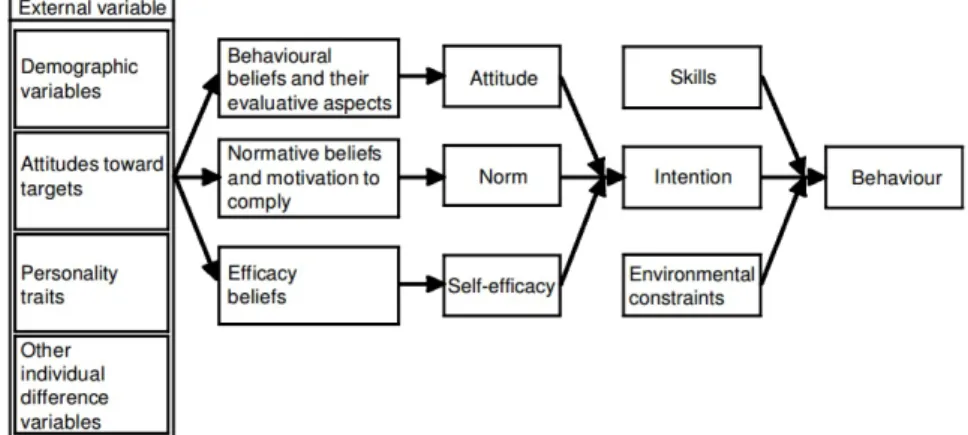 Fig. 4: Integrative model by Fishbein (source: Fishbein (2000))