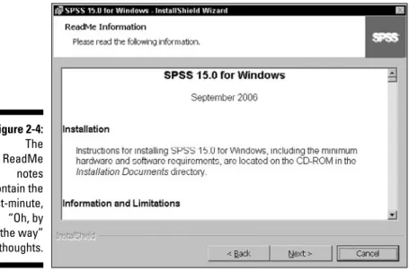 Figure 2-4: The ReadMe notes contain the last-minute, “Oh, by  the way” thoughts.