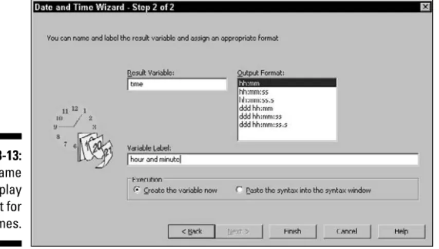 Figure 3-14: The Data Editor window with the new time field.Figure 3-13:The nameand displayformat fortimes.