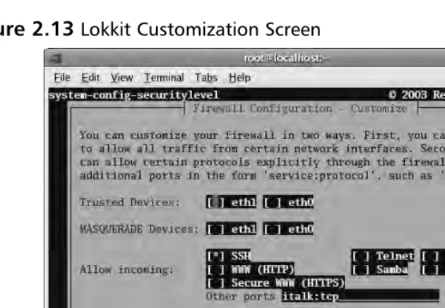 Figure 2.13 Lokkit Customization Screen