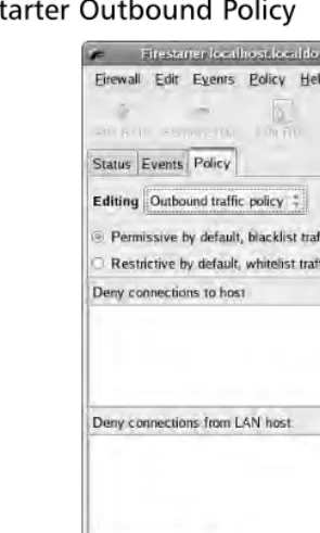 Figure 2.18 Firestarter Outbound Policy