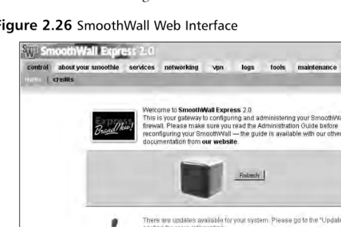 Figure 2.26 SmoothWall Web Interface