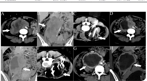 Figure 3: CT images of a 32-year-old woman who underwent 2 sessions of cryoablation for a recurrent RPS
