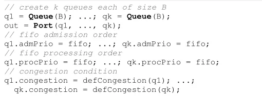 Table I lists implementations for admPriofifo()requirementin this architecture and analytic competitiveness results forvarious online policies versus the optimal ofﬂine OPT algo-rithm [16], [27]; OPT/ALG is the competitive ratio betweenthe throughput of an