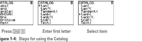 Figure 1-4: Steps for using the Catalog.