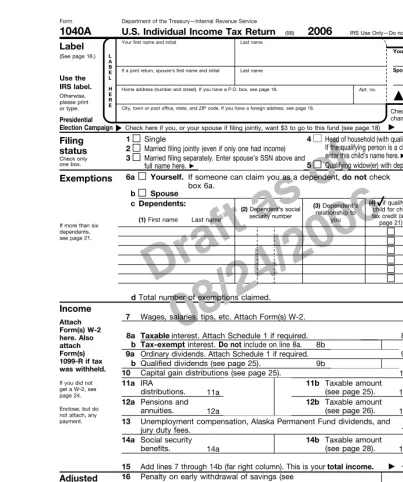 Figure 5-3:Form 1040A,
